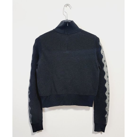 Alexander McQueen Ottoman Sheer Panel Sweater - Picture 2 of 3